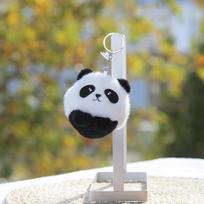 Adorable Panda Claw Machine Pendant Plush Backpack Keychain Doll 10-12 cm Single Price black