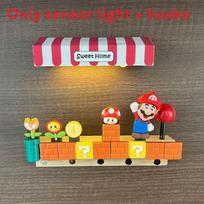 Super Mario Bros Animacinių filmukų Sieniniai Kabliukai Su Belaidžio Įkrovimo Šviesa Įėjimo Saugyklos Organizatoriui red