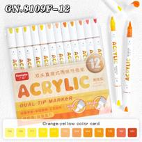 Guangna 12/132 Spalvos Dvigalio Galo Tiesioginiai Akrilo Žymekliai Dažymas Sluoksniais Kaltas Minkštas Teptukas Mokyklinės Meninės Prekės Kanceliarinės Prekės beige