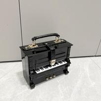 Prabangus dizainerio pianino formos moteriškas rankinukas Rankų darbo akrilinis messenger bag Banketinis vakarinis dėklas black