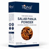 TRIPHAL Salab Panja milteliai/Salam Panja milteliai/Pelkinė orchidėja 10g | Originalūs ir gryni žolelių milteliai | Šviežia pakuotė | Be cheminių medžiagų | Be GMO | Konservantų