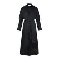 Vienspalvis Priest Cosplay Kostiumas Helovinas Priest Viduramžių Retro Cosplay Kostiumas L juoda