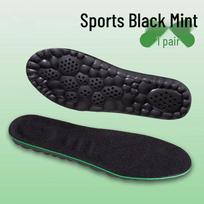 Men's Sports Insoles: Shock-Absorbing, Sweat-Wicking, Deodorizing & Breathable for Long Hours of Comfort 37-38 (Trimmable) black
