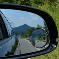 1vnt juodas automobilio aklosios zonos veidrodis 360° kampu reguliuojamas galinio vaizdo veidrodis gray