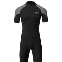 OUZO 1.5mm Mens Shorty Wetsuit Snorkeling Surfing Freediving UV Protection Warm Water Sports Small black