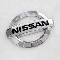 Nissan ABS automobilio priekinis ženklelis, galinės bagažinės lipdukas Qashqai, Sylphy, X-Trail, Note, Elgrand, Leaf, Juke modeliams - Išorės aksesuarai 8.7x7.5cm sidabras