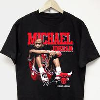 MJ 23 T-Shirt vintage 80 90s streetwear hip hop rap tee chicago bulls bred aj 1 L