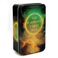 The Harmony Tarot Deck,78 Upgrade Gold-plated Edge Tarot Cards in A Tin Metal Box Board Games for Party Personal Entertainment geltona