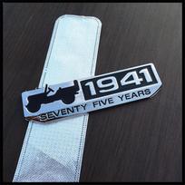 1941 Emblem Suitable for Jeep Wrangler Compass 75th Anniversary Commemorative Emblem Body Labeling and Tail Label ni1 white