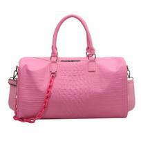Large Capacity Waterproof PU Leather Travel Duffel Bag Candy Colored Business Shoulder Bag for Gym Trip Commuting balta