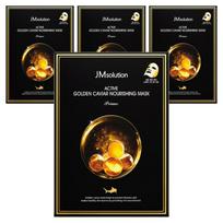 JM Solution Active Golden Caviar Nourishing Prime Mask Pack, 10 sheets, 4 pcs gray