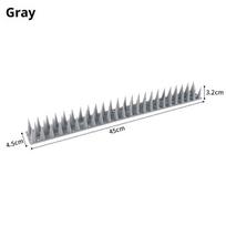 Plastikinės anti-paukščių ir kačių dygliuotos juostelės tvorai, sienai, sodui, balkonui. Saugumas. Lengvas montavimas. Gyvūnų atbaidymo priemonė Gray 1PCS pilka spalva