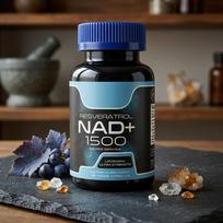 Liposominis Resveratrolis NAD+ 1500mg Maisto papildas – Ypač stipri ląstelių energijos ir senėjimo stabdymo formulė (90 Daržovių kapsulių) 1pack