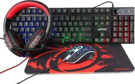 No Name Ultron HAWK Gaming Set keyboard Mouse included QWERTZ German Black, Red, White