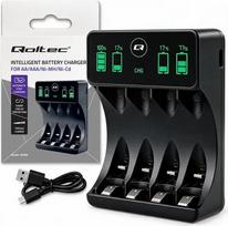 Qoltec Battery charger for NiMH type R03 AAA R6 AA LCD