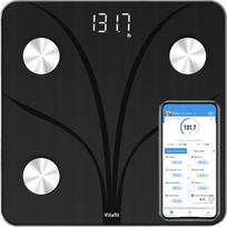 Svarstyklės Vitafit Smart BMI riebalų raumenų LED 180kg juodos