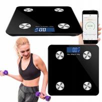 Išmaniosios vonios svarstyklės Bluetooth, stiklinės, 180 kg