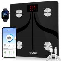 Išmaniosios kūno svarstyklės RENPHO, Bluetooth, USB, kūno sudėties analizė