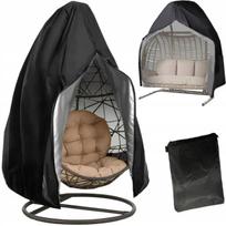 Lauko kėdės užvalkalas STORK, juodas, didelis, terasai ir balkonui