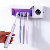 Dantų šepetėlių laikiklis su UV sterilizatoriumi ir dozatoriumi