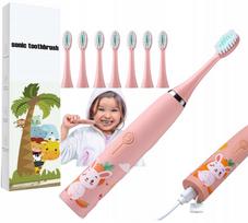 Elektrinis sonic dantų šepetėlis vaikams, 8 USB antgaliai