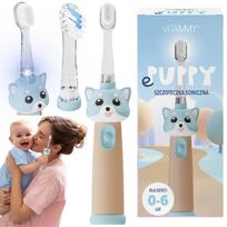 Vaikiškas elektrinis dantų šepetėlis VITAMMY ePUPPY, mėlynas, 0–6 m.