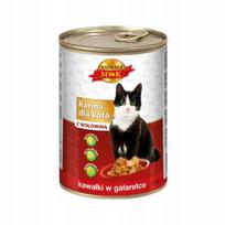 Šunų maistas MK ANIMALS jautienos gabaliukai drebučiuose 415g