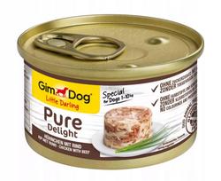 Šunų pašaras su vištiena ir jautiena 85g GIMDOG Little Darling Pure Delight