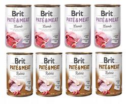 Šunų konservai BRIT Pate&Meat, įvairūs skoniai, 12 x 400 g