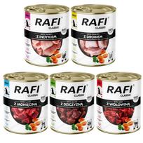 Šunų konservai Dolina Noteci Rafi Classic, įvairių skonių, 5 x 800 g