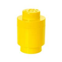 Žaislų laikymo dėžė LEGO Brick 1, geltona, 12,3x18 cm, apvali