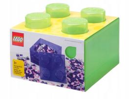 LEGO dėžė Brick 4, permatoma šviesiai žalia