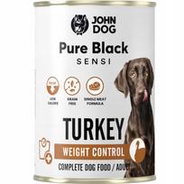 Šunų konservai John Dog Pure Black Sensi su kalakutiena, 400 g