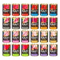 Šunų konservai RAFI MIX 4 skoniai 24x400g
