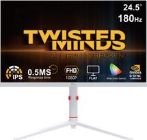 Twisted Minds - Arctic Pro Series 24 FHD - 180HZ 0.5MS Fast IPS HDMI 2.1 Gaming Monitor - White