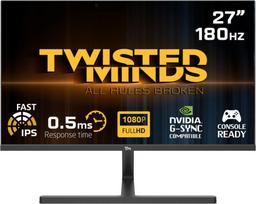 Twisted Minds - Blaze Series Flat 27 FHD - 180HZ 0.5 MS Fast IPS HDMI 2.1 Gaming Monitor Black