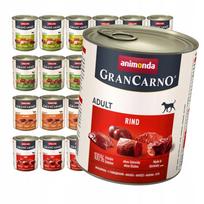 Šunų konservai Animonda GranCarno Adult 24x800g, 4 skonių rinkinys