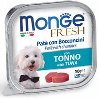 Šunų paštetas su tuno gabalėliais Monge 100g