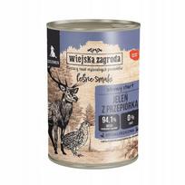 Šlapiukas šuniukams Wiejska Zagroda Forest Flavours, elniena su putpele, 400g