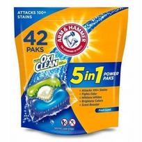 Skalbimo kapsulės 42 vnt. Arm&Hammer 5-in-1 Power Paks Oxi Clean