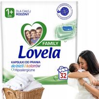 Skalbimo kapsulės LOVELA FAMILY, 32 vnt., hipoalerginės