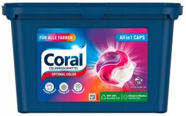 Skalbimo kapsulės Coral Optimal Color, 16 vnt., DE