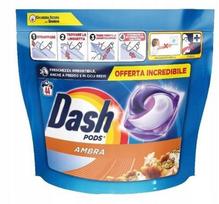 Skalbimo kapsulės Dash Ecodosi, 44 vnt., Amber