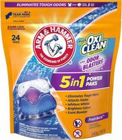 Skalbimo kapsulės Arm&Hammer 5-in-1 Power Paks Odor Blasters, 24 vnt.
