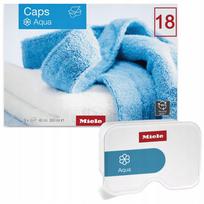 Minkštinamosios kapsulės Miele Caps Aqua 2x9 vnt. ir skalavimo skystis, 18 vnt. rinkinys