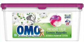 Skalbimo kapsulės Omo 3in1 Jasmine Cotton Flower 27 vnt.