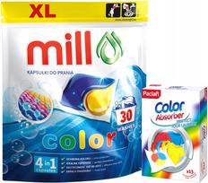 Skalbimo kapsulės XL COLOR 4in1, 30 vnt. + servetėlės