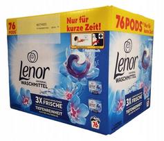 Skalbimo kapsulės LENOR universalios 3xFrische Aprilfreh, 76 vnt.
