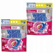 Skalbimo kapsulės UNIVERSAL 4in1 WASH&FREE 2x75vnt ORCHID