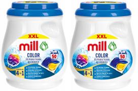 Skalbimo kapsulės spalvotiems drabužiams MILL COLOR, 50 vnt.